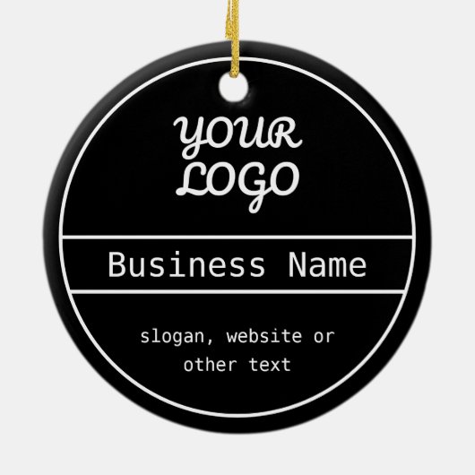 Uw Logo | Uniek bewerkbaar bedrijfsontwerp Keramisch Ornament (Achterkant)