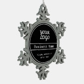 Uw Logo | Uniek bewerkbaar bedrijfsontwerp Tin Sneeuwvlok Ornament (Links)