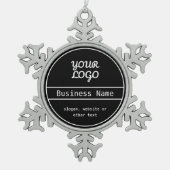 Uw Logo | Uniek bewerkbaar bedrijfsontwerp Tin Sneeuwvlok Ornament (Voorkant)