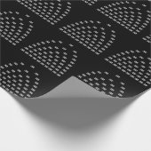 Uw Logo Uniek Boogpatroon | Zwart (bewerkbaar) Cadeaupapier (Hoek)