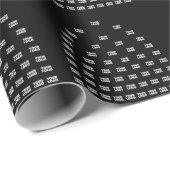 Uw Logo Uniek Boogpatroon | Zwart (bewerkbaar) Cadeaupapier (Rol Hoek)