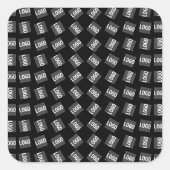 Uw Logo | Uniek Logo-, ontwerp- of Afbeelding-patr Vierkante Sticker (Voorkant)