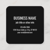 Uw Logo | Uniek Logo-, ontwerp- of Afbeelding-patr Vierkante Visitekaartje (Achterkant)