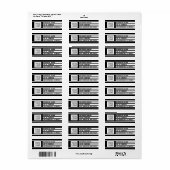 Uw Logo unieke geometrische strepen | Zwart-wit Etiket (Full Sheet)