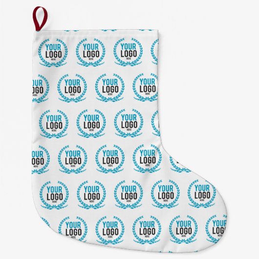 Uw Logo van de Douane | Afbeelding helemaal over Grote Kerstsok (Voorkant)