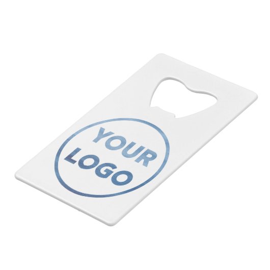 Uw Logo van het BedrijfsBedrijf Creditkaart Flessenopener (Voorkant Gekanteld)