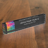 Uw Logo van het BedrijfsBedrijf hier Gematigd Naambordje (Zijkant)