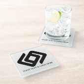 Uw Logo van uw bedrijf Glazen Onderzetter (Schuin)