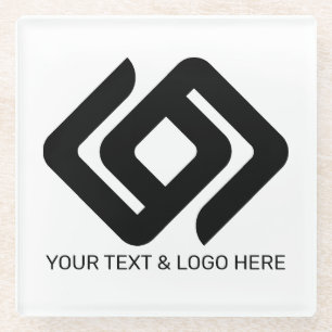 Uw Logo van uw bedrijf Glazen Onderzetter