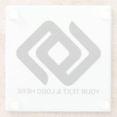 Uw Logo van uw bedrijf Glazen Onderzetter (Achterkant)