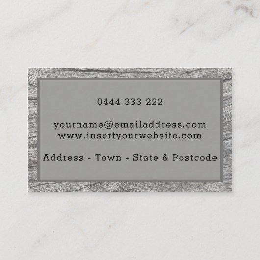 Uw Logo vervaagde houten aangepaste Visitekaartje (Achterkant)