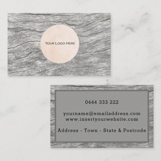 Uw Logo vervaagde houten aangepaste Visitekaartje (Voorkant / Achterkant)