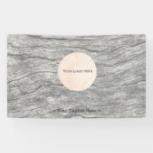 Uw Logo vervaagde houten aanpasbare banner (Horizontaal)