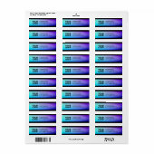 Uw Logo | Vervagen Turquoise & Paarse Etiket (Full Sheet)