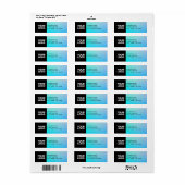 Uw Logo | Vervagend Turkoois & Paars Etiket (Full Sheet)