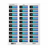Uw Logo | Vervagend Turkoois & Paars Etiket (Full Sheet)
