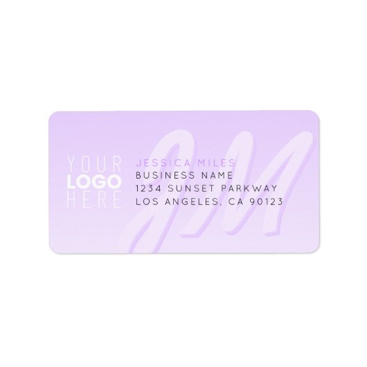 Uw Logo & vet monogram retouradres Etiket (Voorkant)