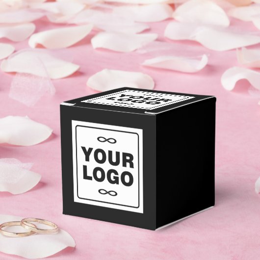 Uw Logo - Vierkant - Achtergrond WIT + QR code Bedankdoosjes (Huwelijk)
