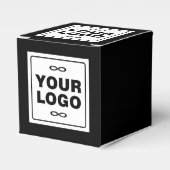 Uw Logo - Vierkant - Achtergrond WIT + QR code Bedankdoosjes (Voorkant Zijde)