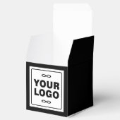 Uw Logo - Vierkant - Achtergrond WIT + QR code Bedankdoosjes (Geopend)