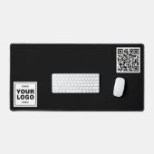 Uw Logo - Vierkant - Achtergrond WIT + QR code Bureaumat (Keyboard & Muis)