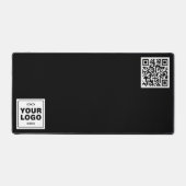 Uw Logo - Vierkant - Achtergrond WIT + QR code Bureaumat (Voorkant)