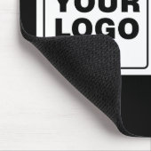 Uw Logo - Vierkant - Achtergrond WIT + QR code Muismat (Hoek)