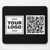 Uw Logo - Vierkant - Achtergrond WIT + QR code Muismat (Voorkant)