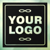 Uw Logo - Vierkant - Achtergrond ZWART Raamsticker (Vel 3)