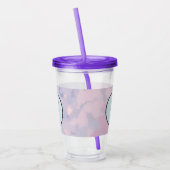 Uw Logo Waterverf Achtergrond Acryl Drinkbeker (Links)