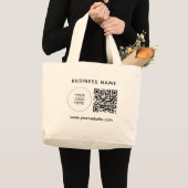 Uw Logo website adres QR code aangepaste Sjabloon Grote Tote Bag (Voorkant (product))