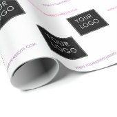 Uw Logo Website Bedrijfs het Pakket Wit Cadeaupapier (Rol Hoek)