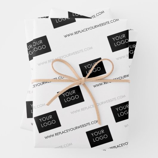 Uw Logo Website Bedrijfs het Pakket Wit Inpakpapier Vel (In situ)