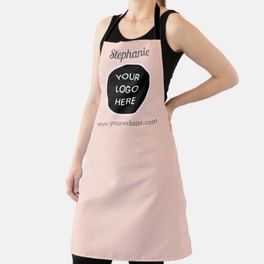 Uw Logo Website Roze Zakelijk Bedrijf Schort (Insitu)