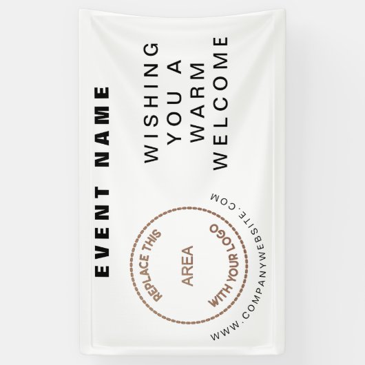 Uw Logo Website Welkome Gebeurtenis van het Bedrij Spandoek (Verticaal)