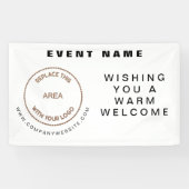 Uw Logo Website Welkome Gebeurtenis van het Bedrij Spandoek