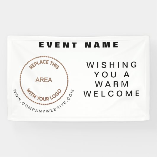 Uw Logo Website Welkome Gebeurtenis van het Bedrij Spandoek (Horizontaal)