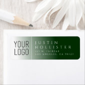 Uw logo & White & Forest Green retouradres Etiket (Insitu)