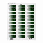 Uw logo & White & Forest Green retouradres Etiket (Full Sheet)