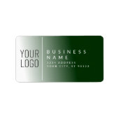 Uw logo & White & Forest Green retouradres Etiket (Voorkant)