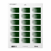 Uw logo & White & Forest Green retouradres Etiket (Full Sheet)