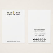 Uw Logo White Ketting Verouderde Kaarten Visitekaartje (Voorkant /achterkant)