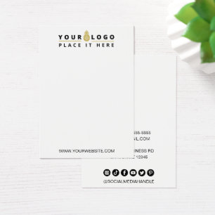 Uw Logo White Ketting Verouderde Kaarten Visitekaartje