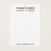 Uw Logo White Ketting Verouderde Kaarten Visitekaartje (Voorkant)