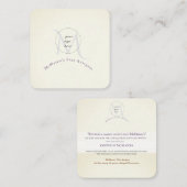 Uw Logo White Square Visitekaartjes (Voorkant / Achterkant)