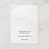 Uw Logo White Wood Ketting Oorbel Visitekaartje (Achterkant)