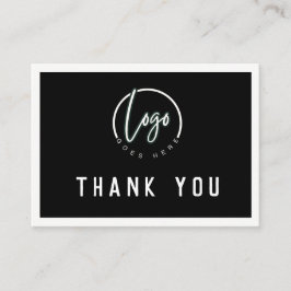 Uw Logo wit op zwarte klantenservice Kaart Visitekaartje