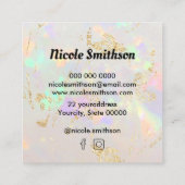 Uw logo wit opaal vierkante visitekaartje