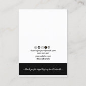 UW LOGO witte Oorbel Display Kaart Visitekaartje (Achterkant)