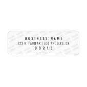 Uw Logo wordt automatisch lichter & herhalend Etiket (Voorkant)